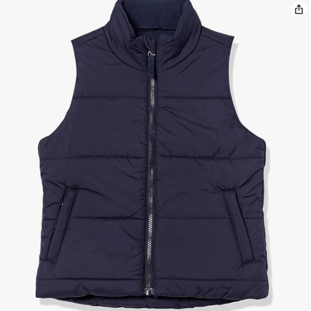 Amazon Essentials Girls Heavyweight Puffer Vest  - Navy